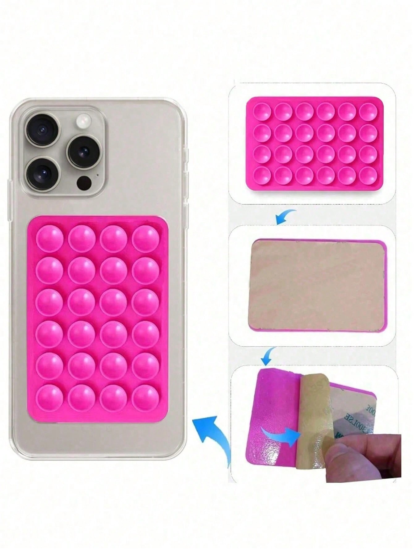 Tech Accessories Iphone - Silicone Suction Cup Square Phone Case