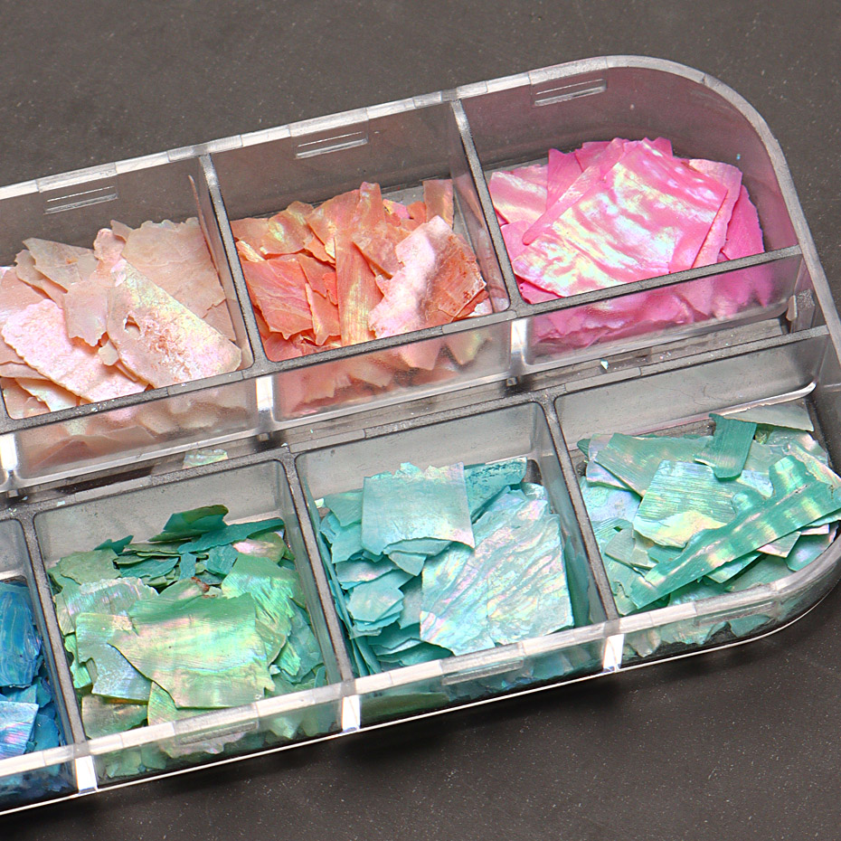 12 Grid Glitter Abalone Shell  - Tech Accessories Box 评论和价格