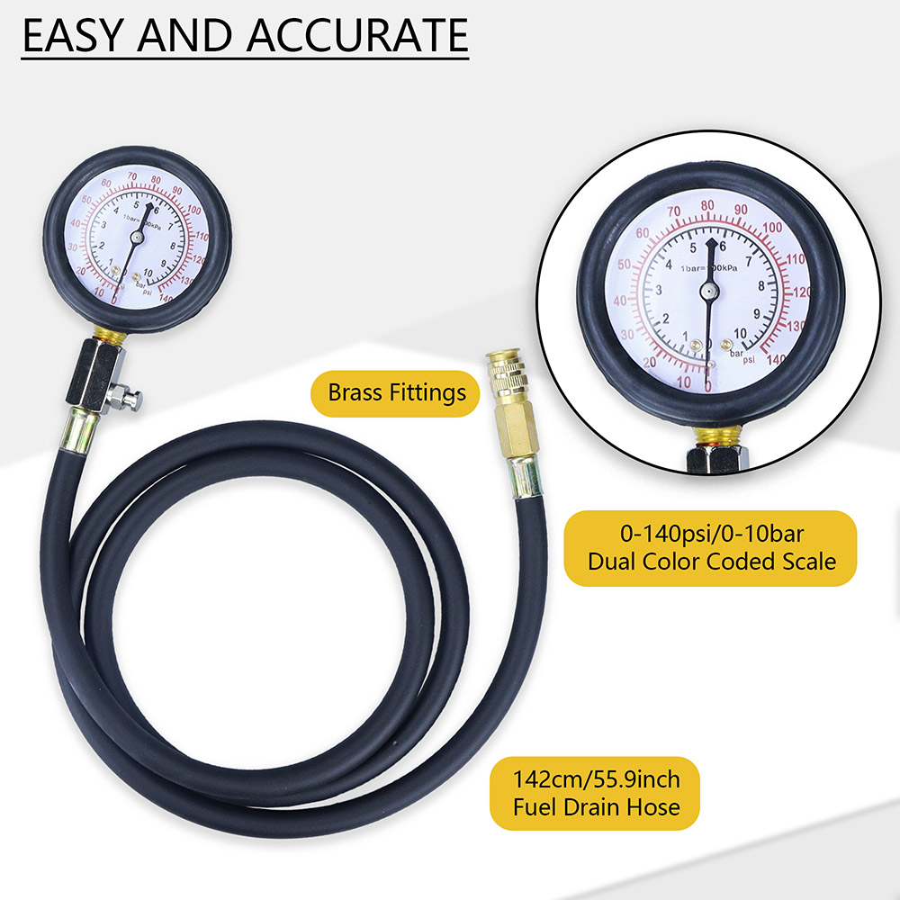 Oil Pressure Tester Kit 0-140p - Tech Accessories Case 评论和价格