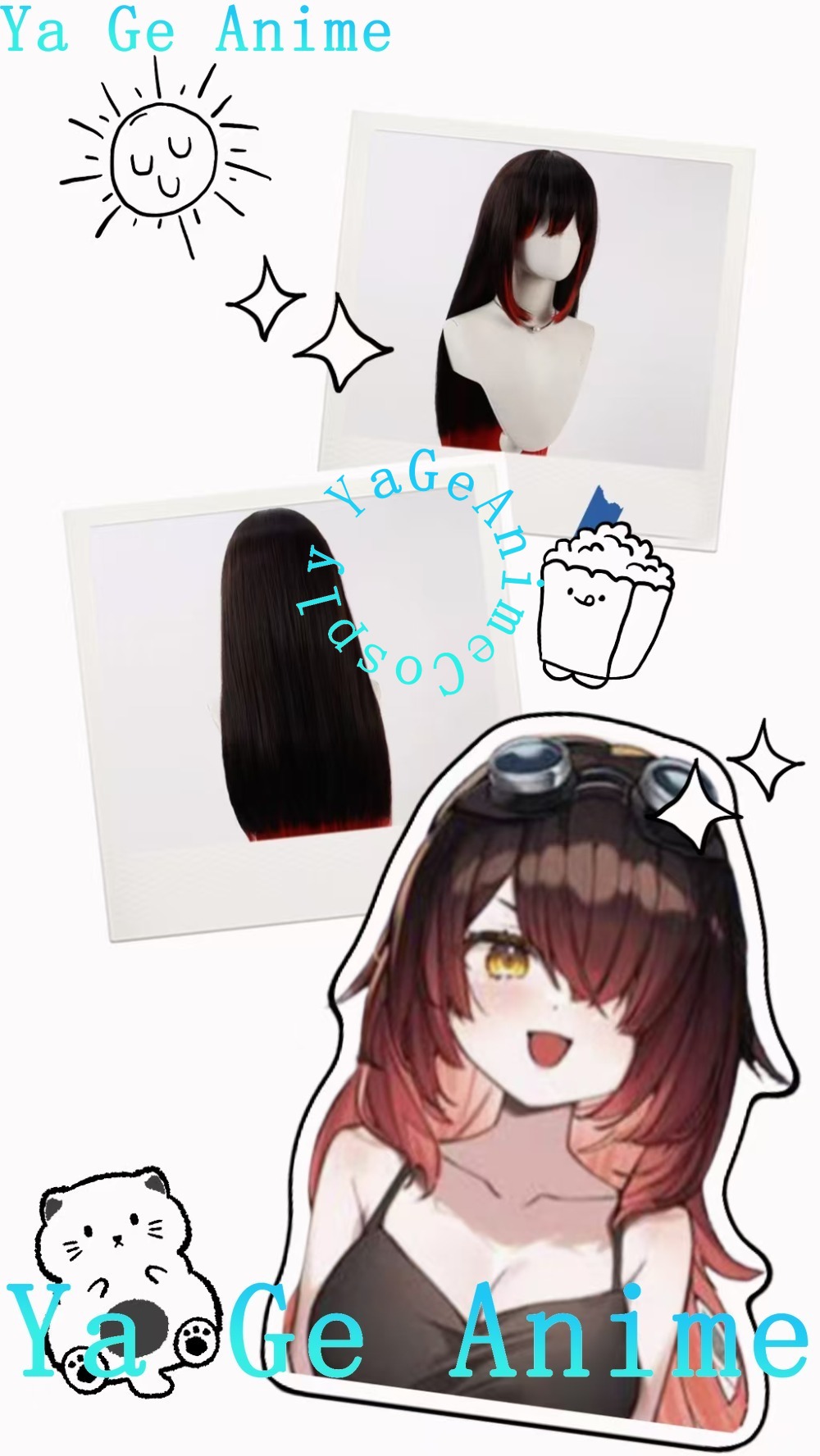 Cosplay Wig Long Loose Hair Gr - Tech Accessories 评论和价格